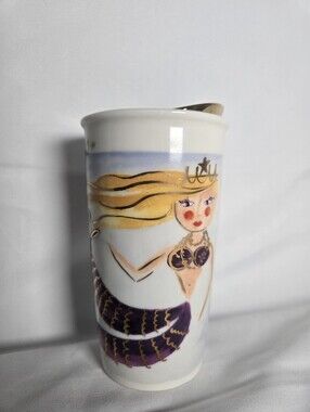 Starbucks Mermaid Siren Ceramic Travel Tumbler – 12 oz 🧜‍♀️✨